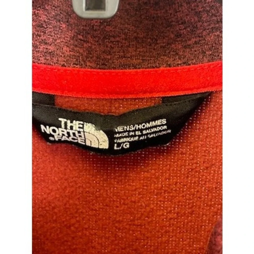 The North‎ Face Pullover Fleece Sweater Top Quarter Zip Red Athletic Size Large